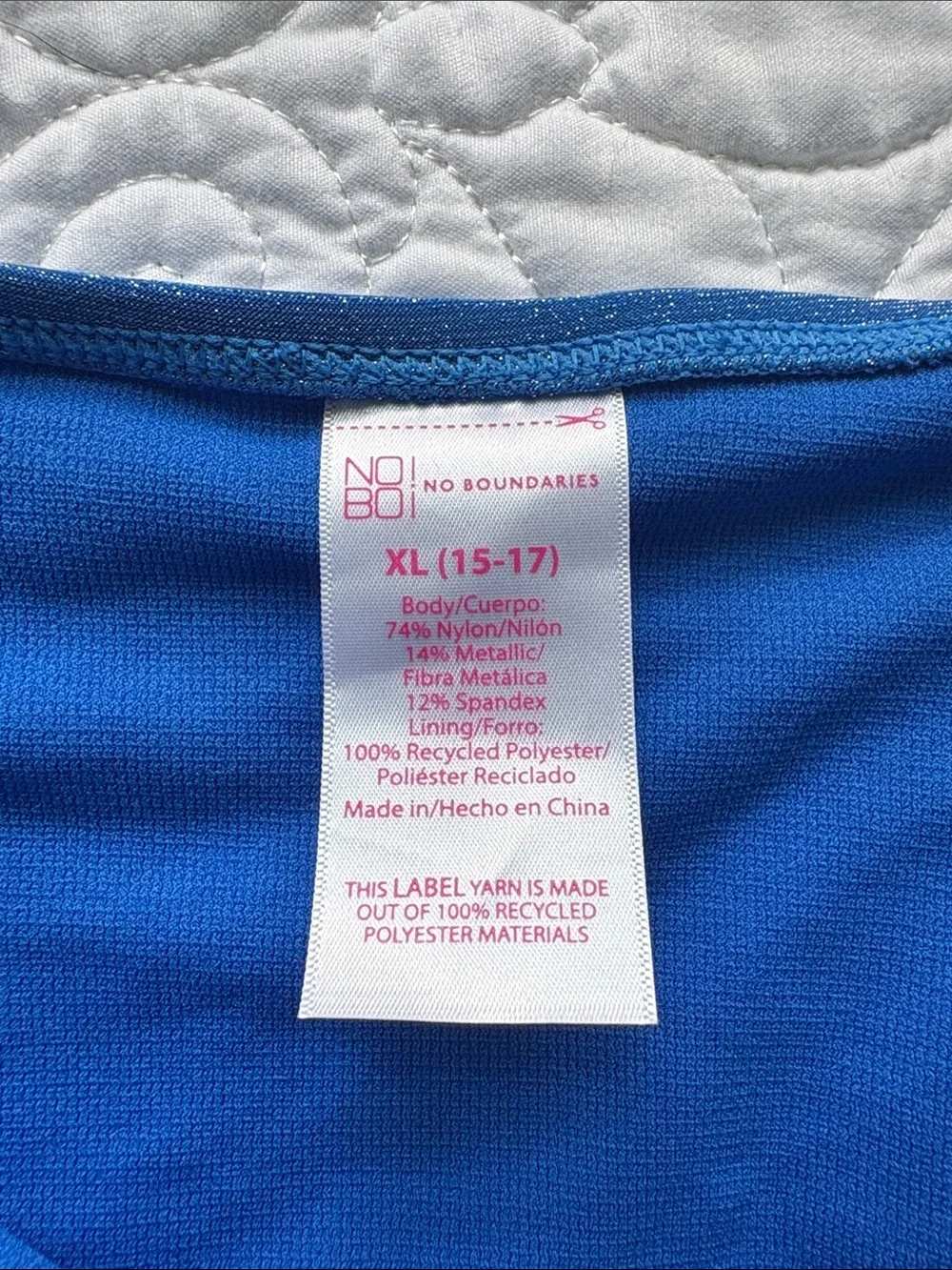Girls Shimmer Blue Bikini Two-Piece Swim Set Size L and XL